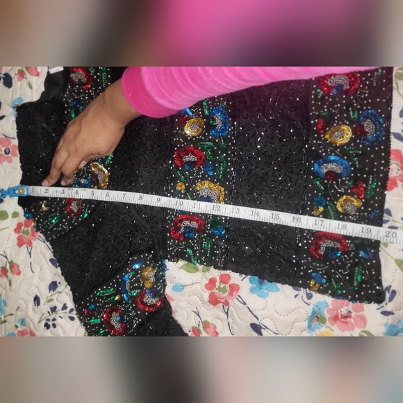 Sequins Laurence Kazar beaded vintage top - Picture 9 of 13